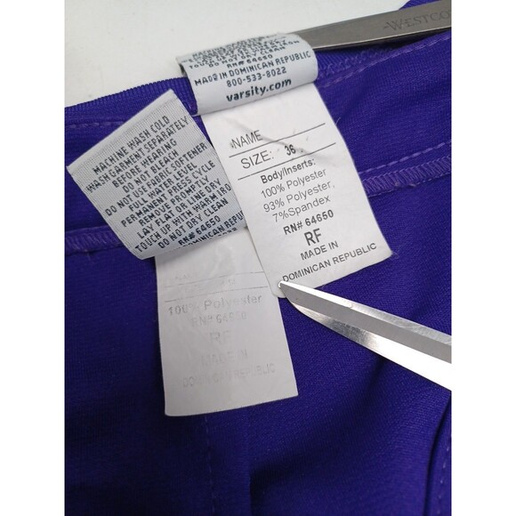 Vtg Varsity Cheerleading Cheerleader Uniform G Gators Purple Yellow Sz 36 - Picture 10 of 10